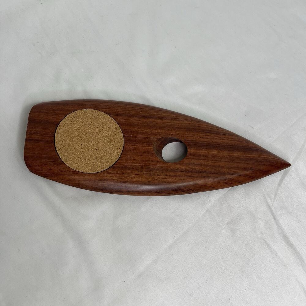 Wooden Wine Bottle Holder And Cork coaster, unknown type of wood, vintage, drink